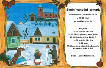 Pozvánka na Vánoční jarmark školy
