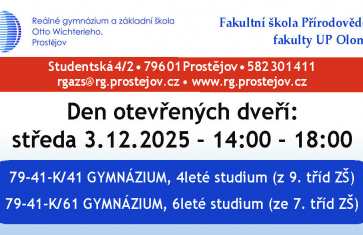 Den otevřených dveří - středa 3. prosince 2025