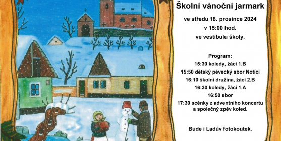 Pozvánka na Vánoční jarmark školy
