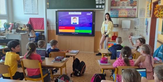 Deváťáci učili na prvním stupni